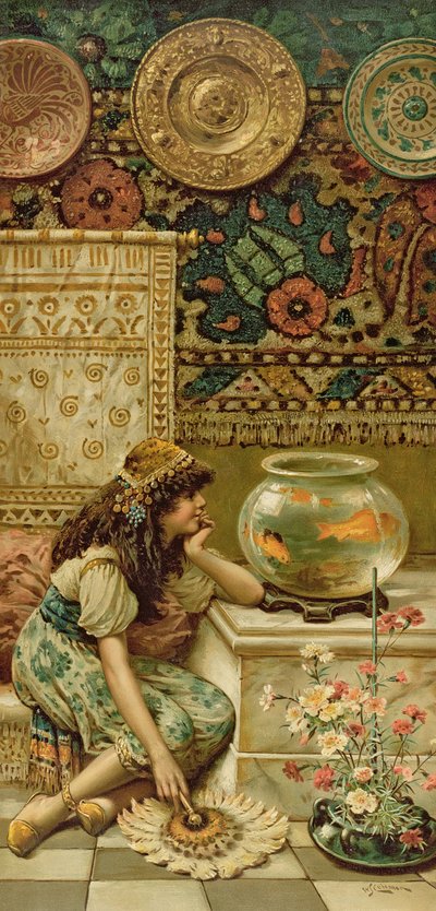 Goudvissen, uit de Pears Annual, Kerstmis, 1893 door William Stephen Coleman